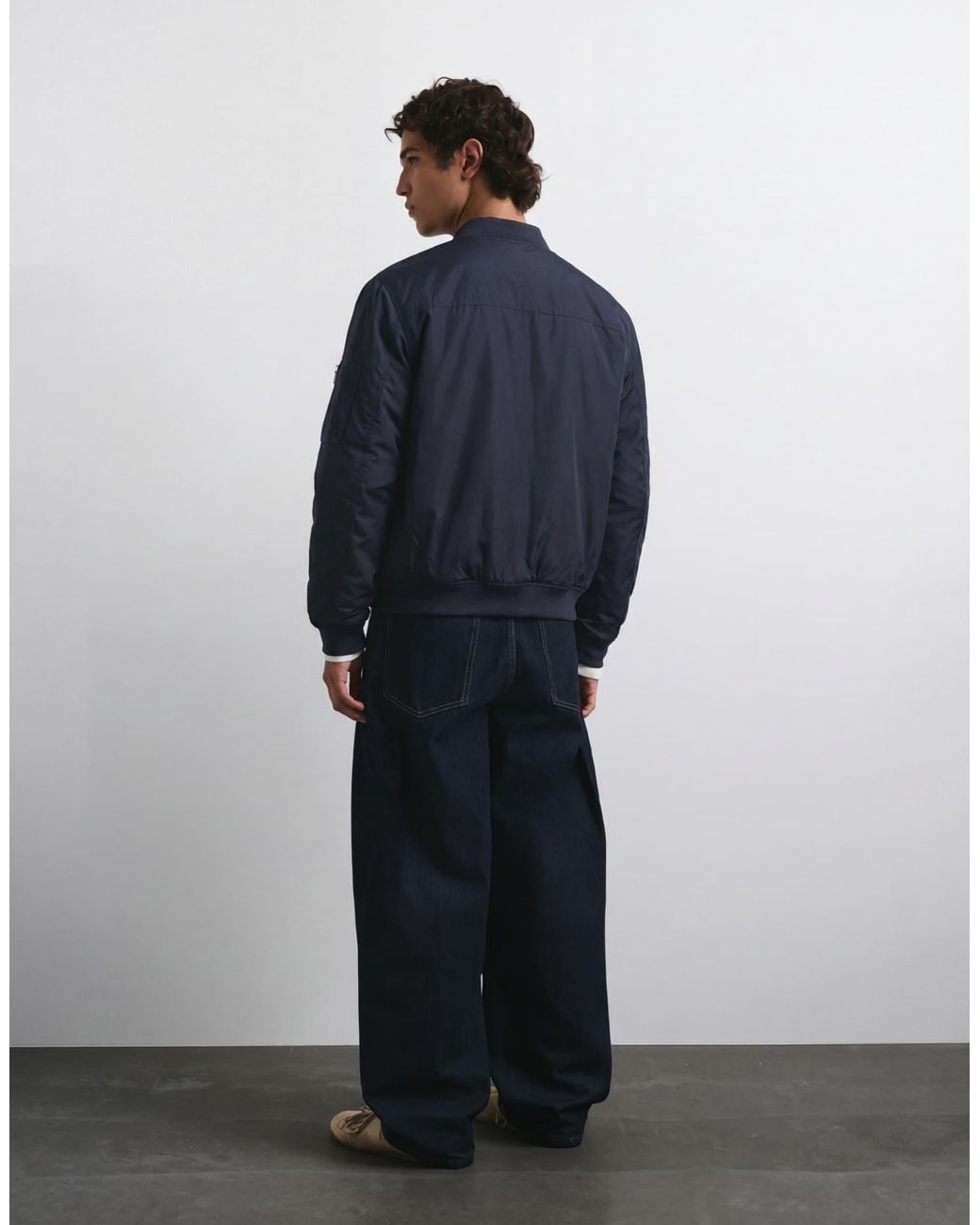 Pull&Bear Gesteppte bomberjacke in Blue für Herren