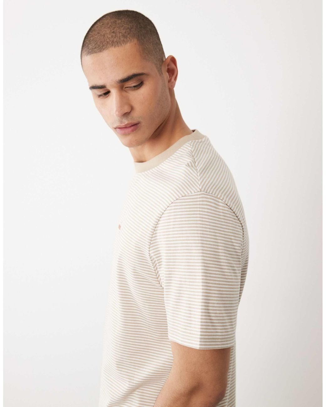 Threadbare – gestreiftes ringer-t-shirt in White für Herren