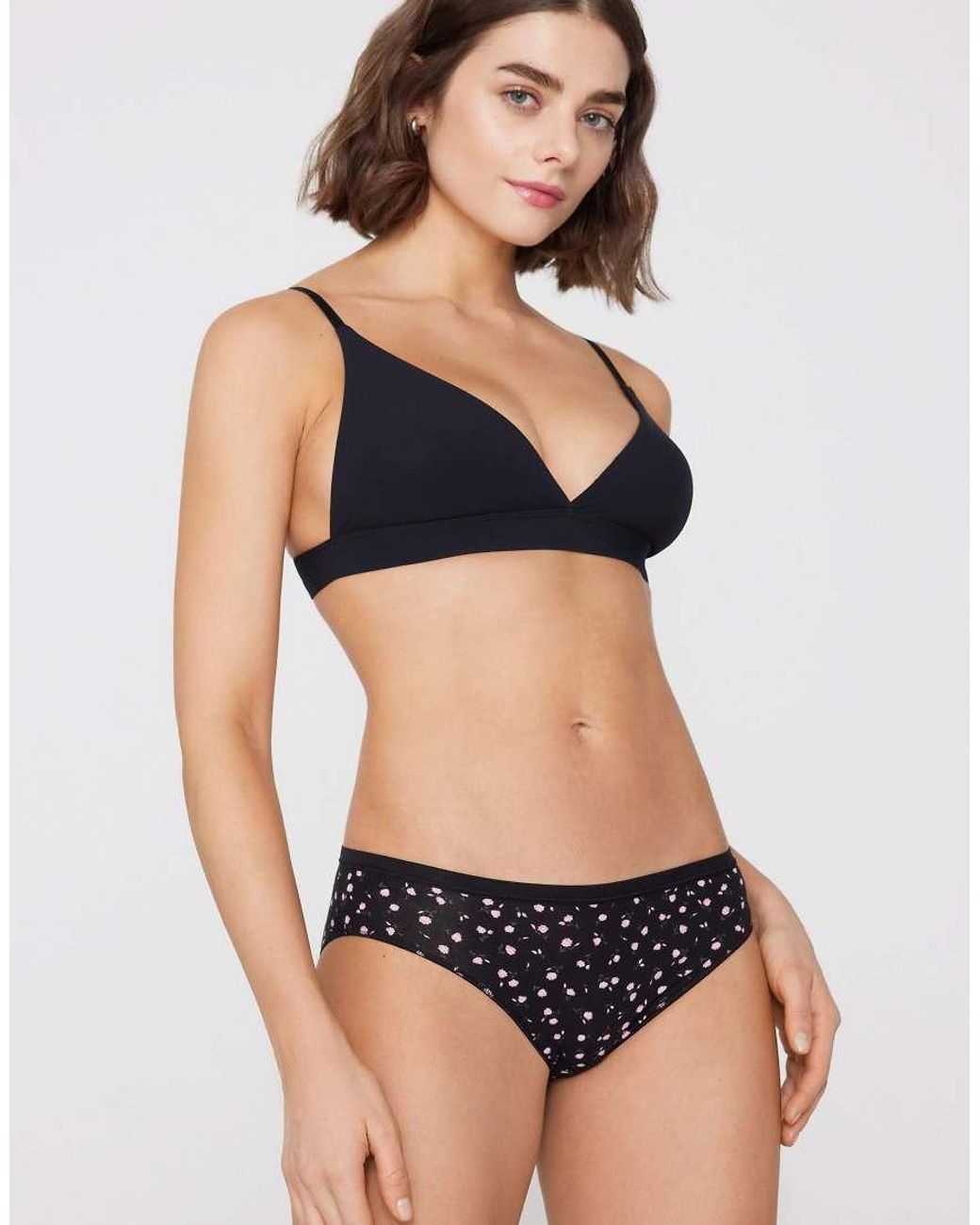 Tezenis Black Printed Cotton Briefs
