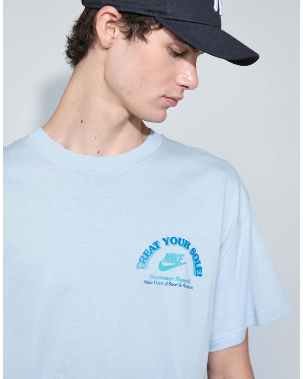 Nike Blue Ice Cream Van Graphic Back Print T-Shirt Co-Ord for men