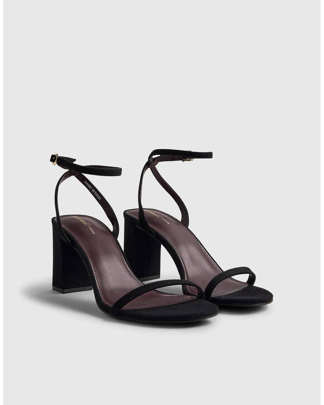 River Island Blue Wide Fit Open Toe Heeled Sandals