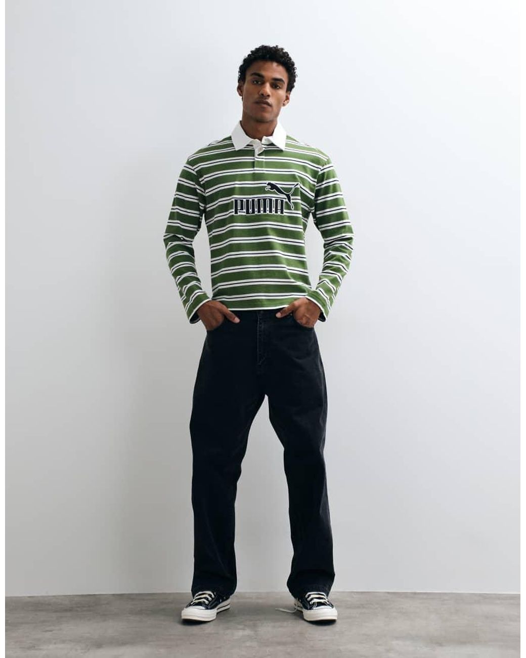 PUMA Green Essentials Elevated No. 1 Relaxed Rugby Polo for men