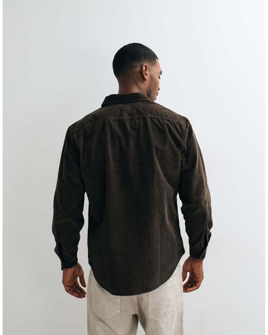 Levi's Gray Cord Double Pocket Shirt for men
