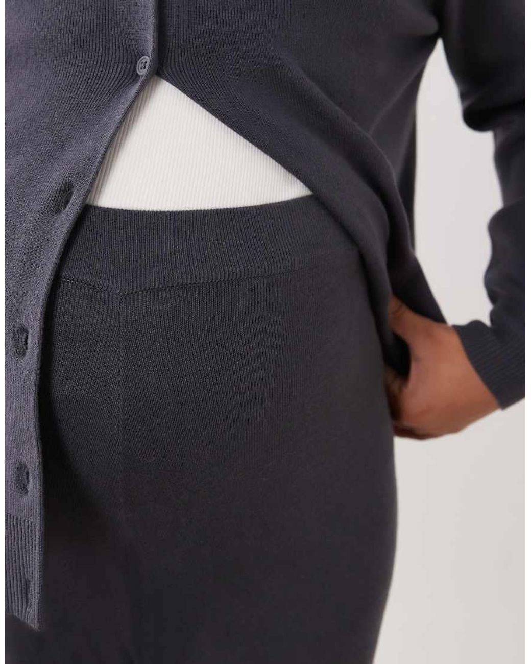 ASOS Blue Asos Design Maternity Compact Knit Straight Leg Trouser Co-Ord