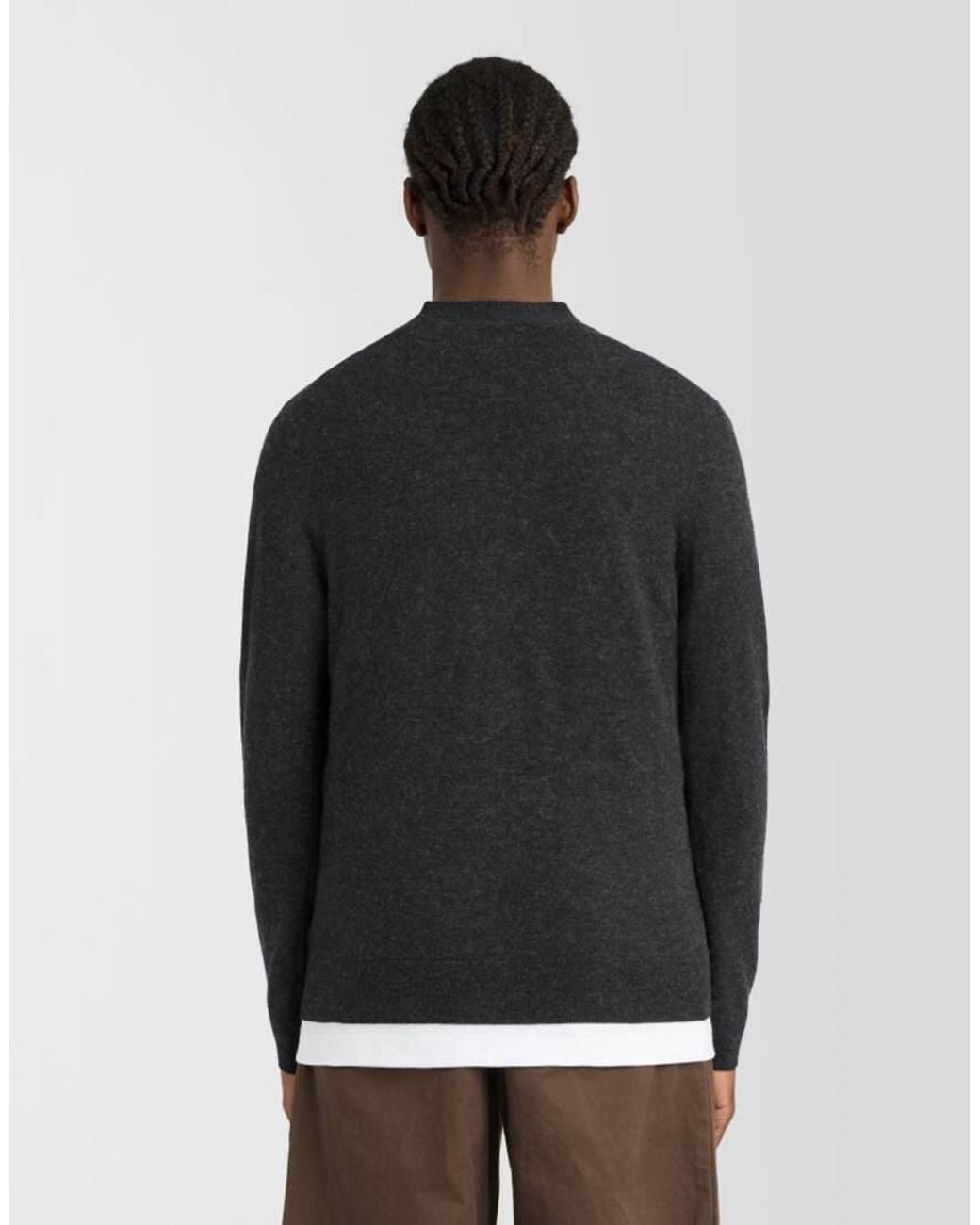 Lyle & Scott Gray Mid Knits Lambswool Blend V Neck Cardigan for men