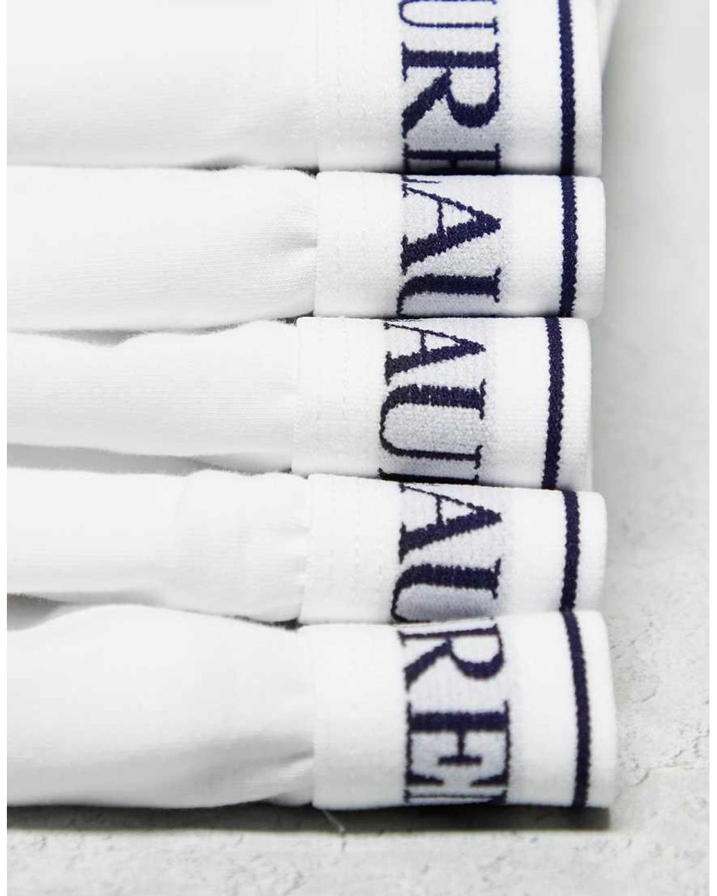 Polo Ralph Lauren White 5 Pack Trunks With Logo Waistband for men