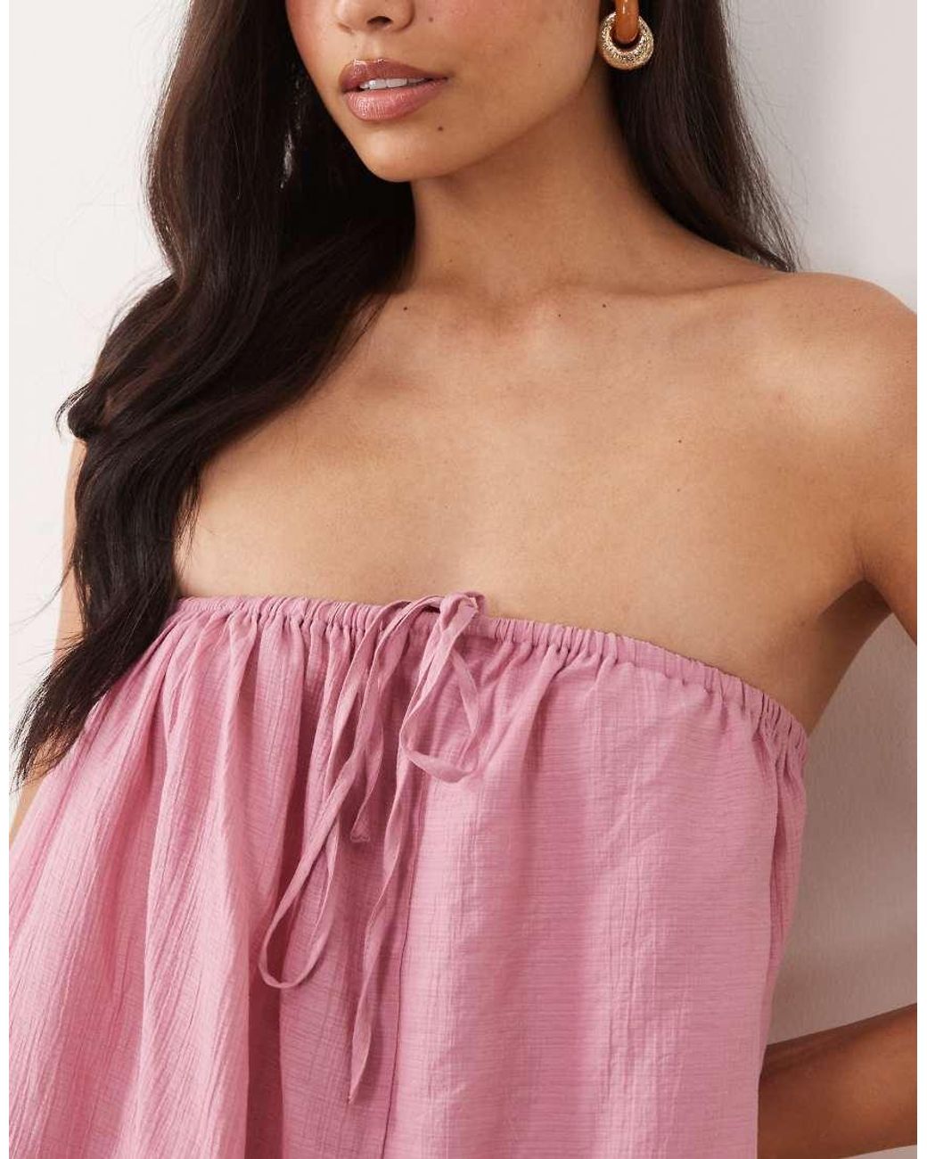 Kaiia Pink Exclusive Cotton Blend Halterneck Trapeze Maxi Sundress