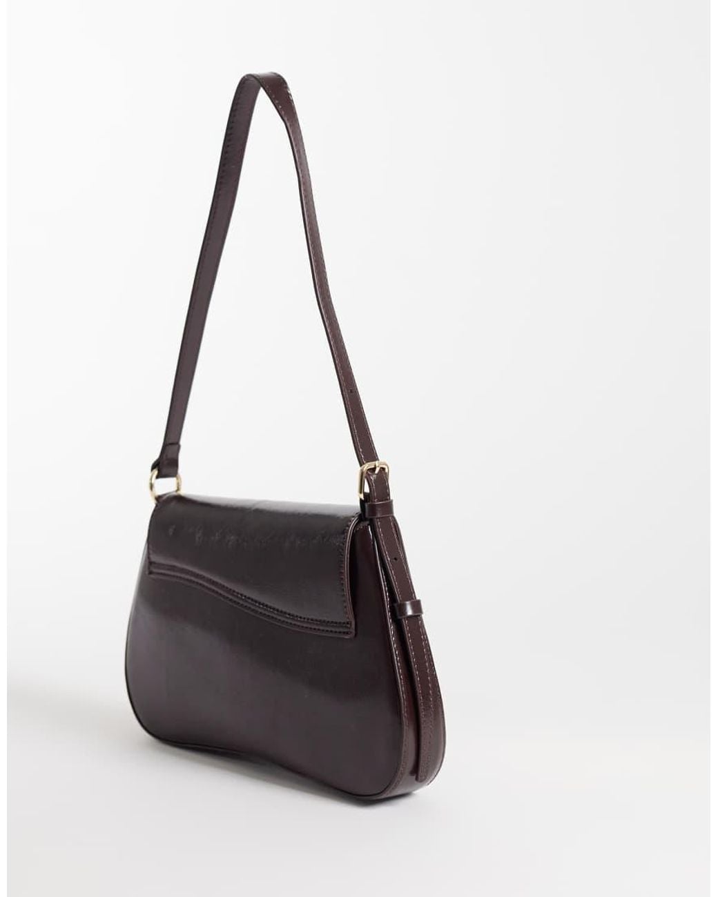 ASOS White Asymmetric Flap Shoulder Bag