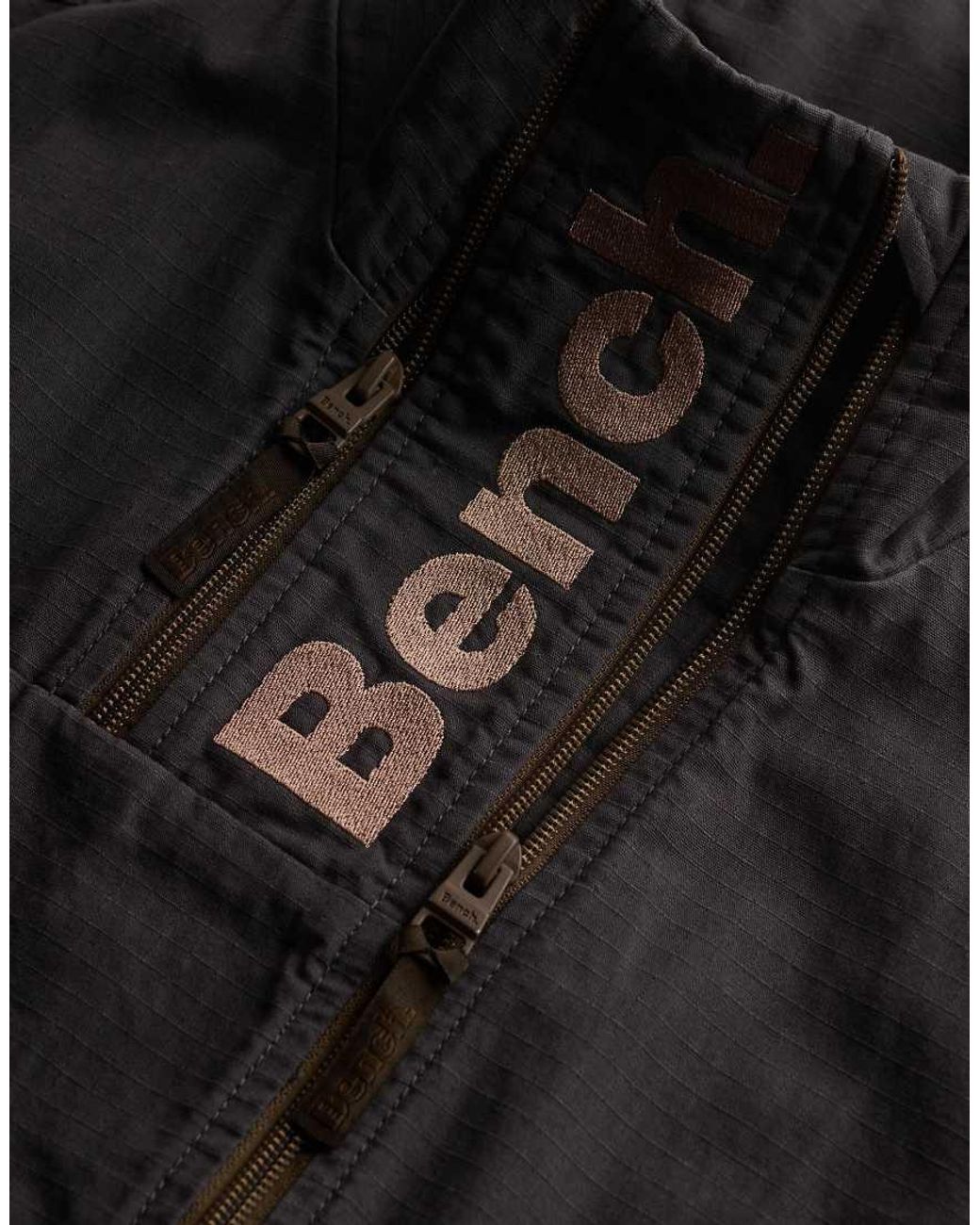 Bench x Superdry & Co Blue Double Zip Funnel Ripstop Jacket