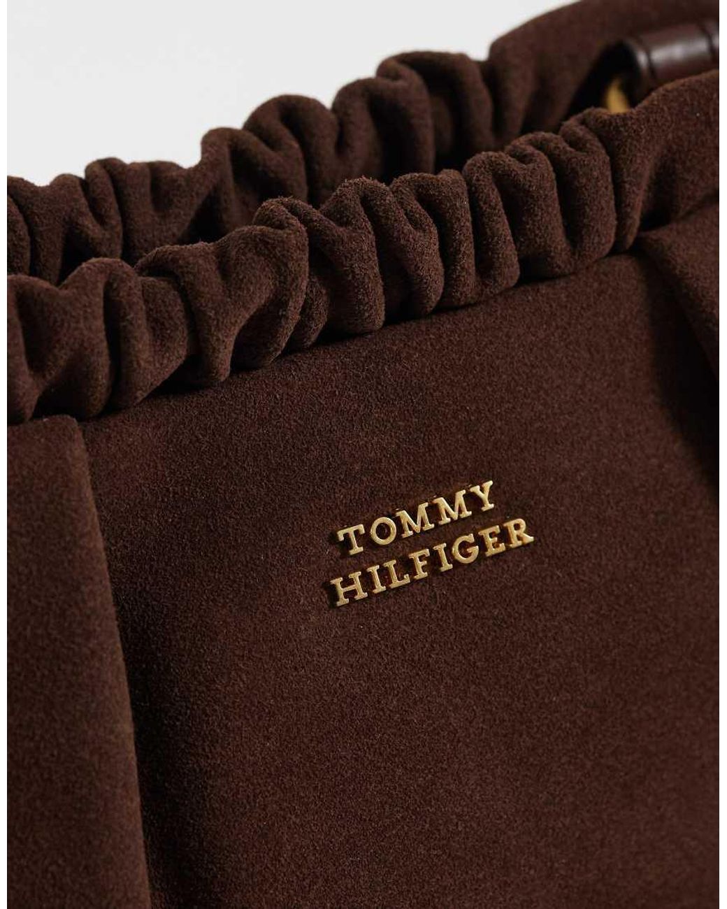 Tommy Hilfiger Brown Soft Real Suede Mini Bag