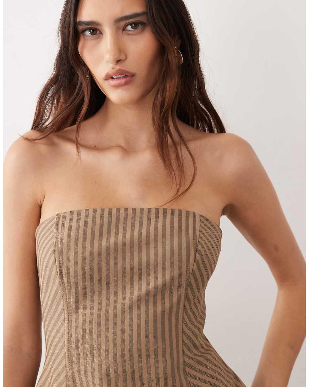 ARRANGE Brown Bandeau Top