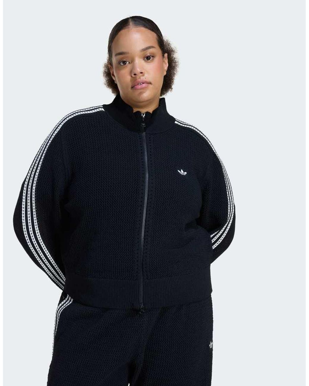 Adidas Originals Blue Knitted Crochet Firebird Track Top