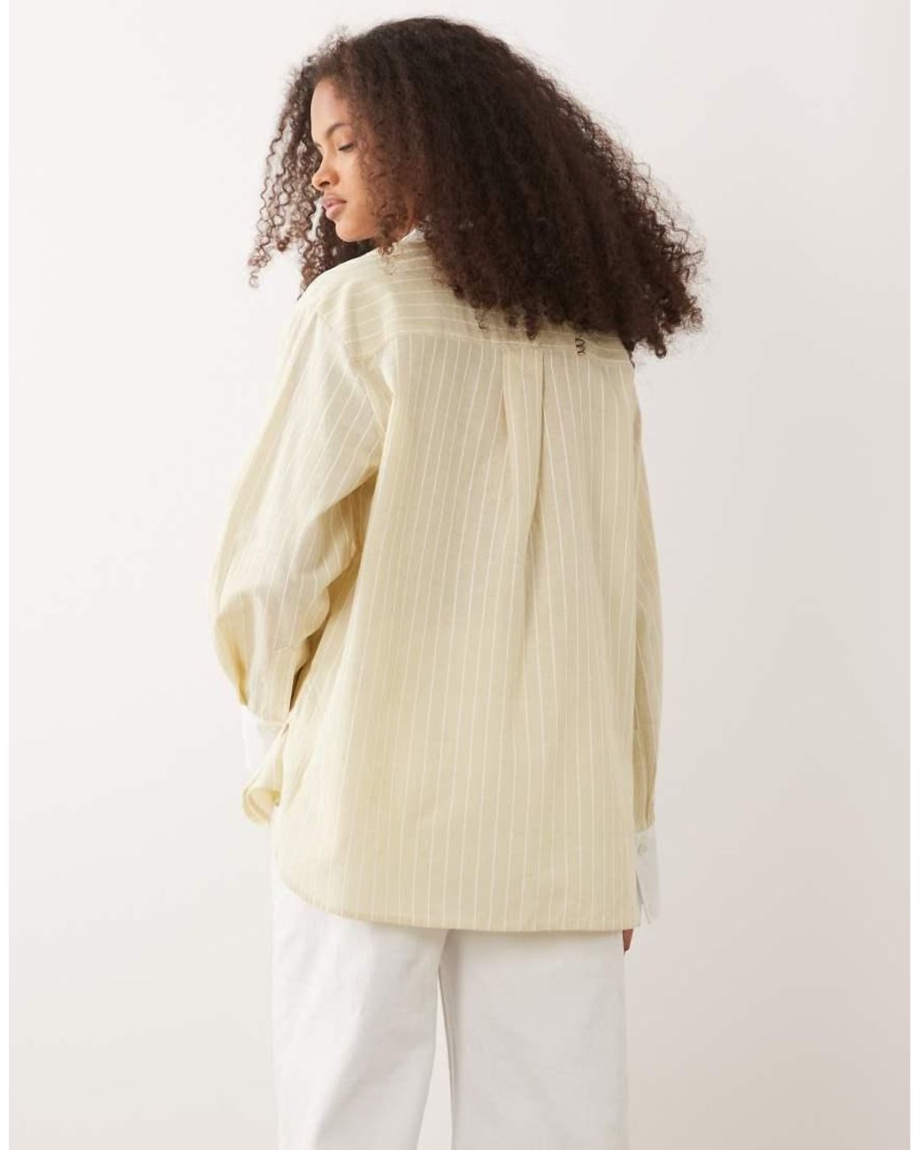 Barbour Natural Avon Long Sleeve Stripe Shirt With Contrast Cuffs/Collar