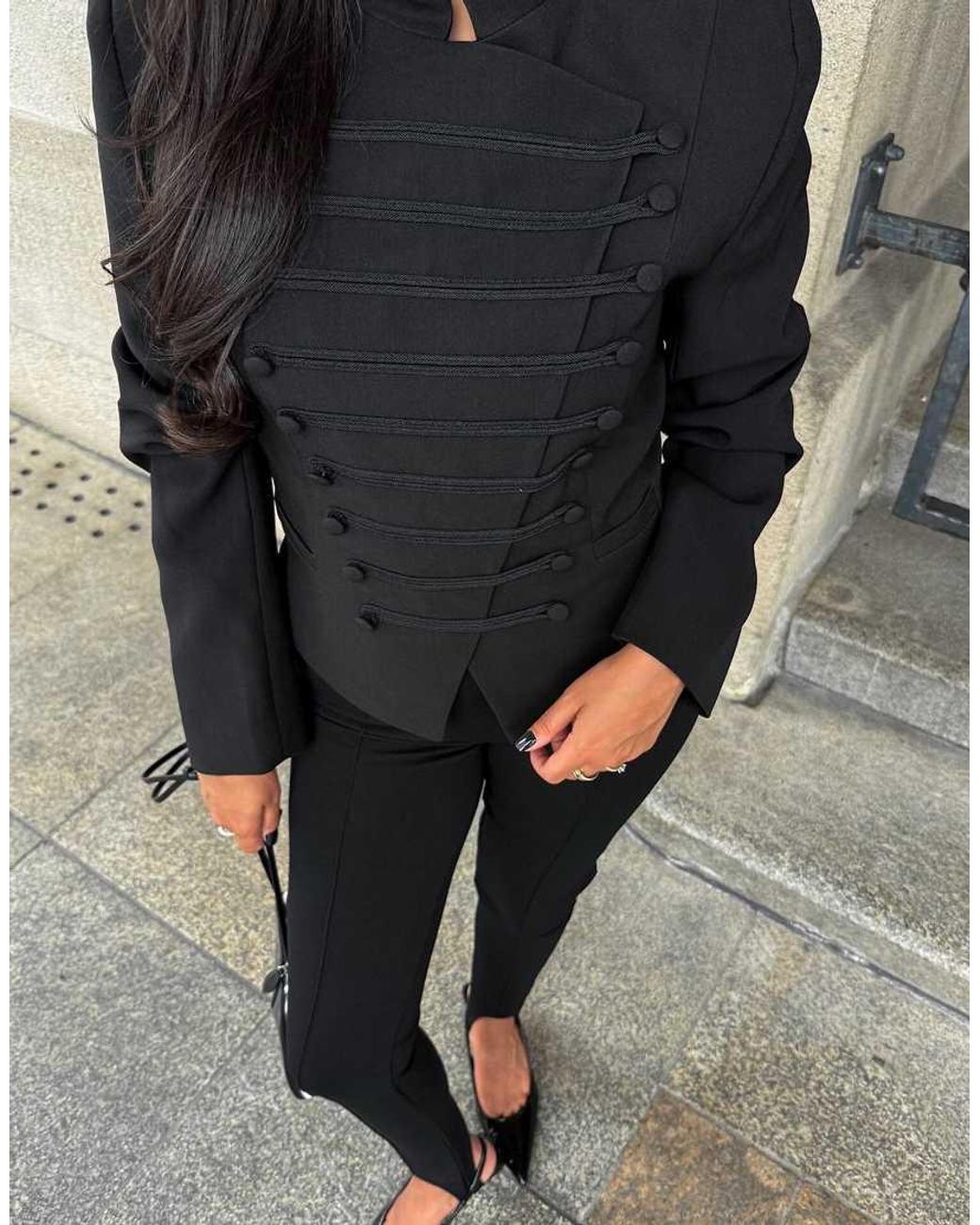 NA-KD Black Fitted Napoleon Blazer