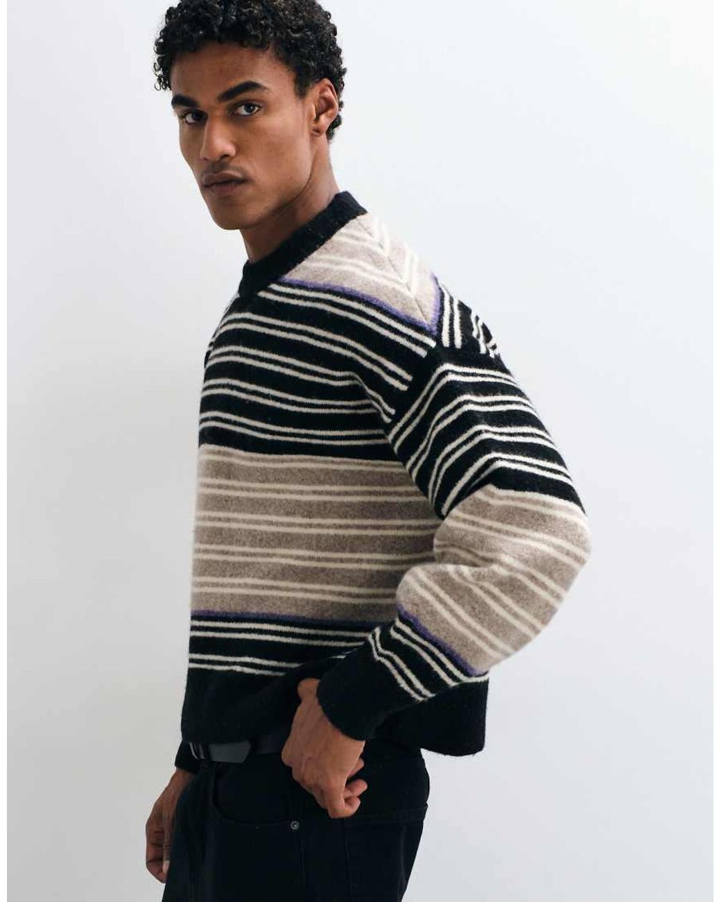 Weekday Black Wool Blend Sweater for men