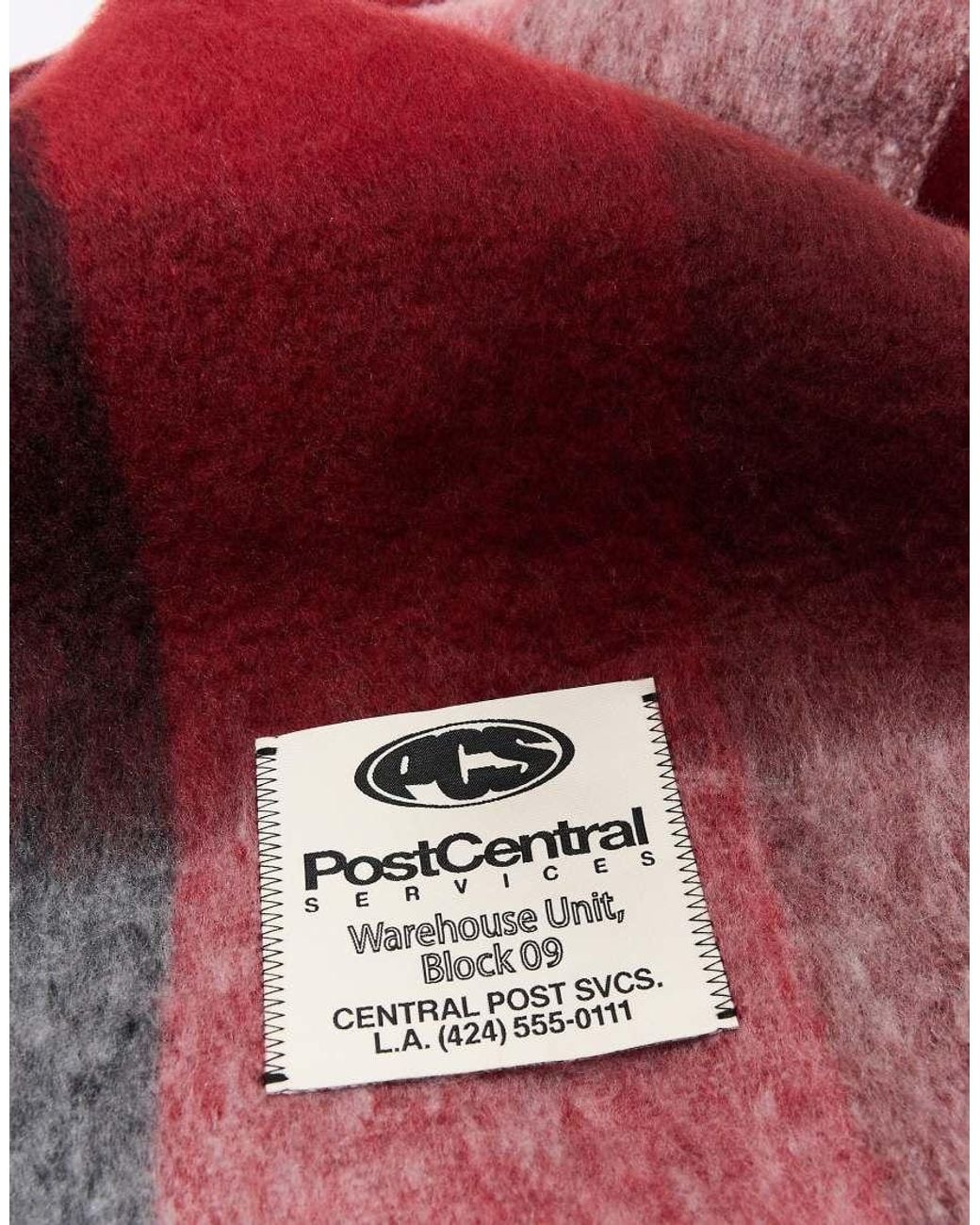 Bershka Red Check Scarf for men