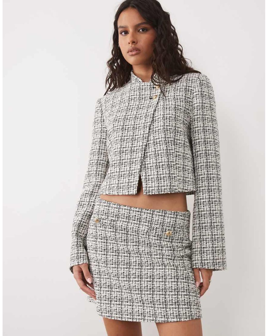 Miss Selfridge Gray Skirt