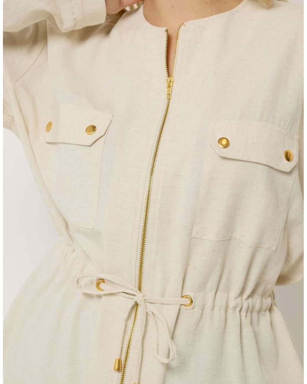 Yours Clothing Natural Linen Shacket