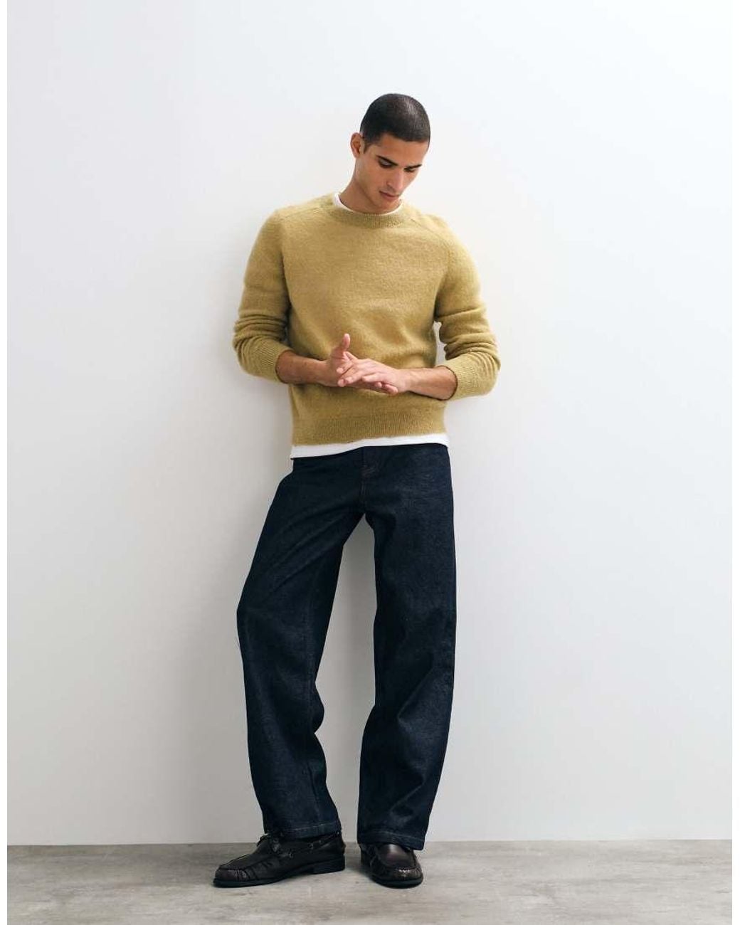 ARKET Natural Wool-rich Boucle Crew Neck Sweater for men