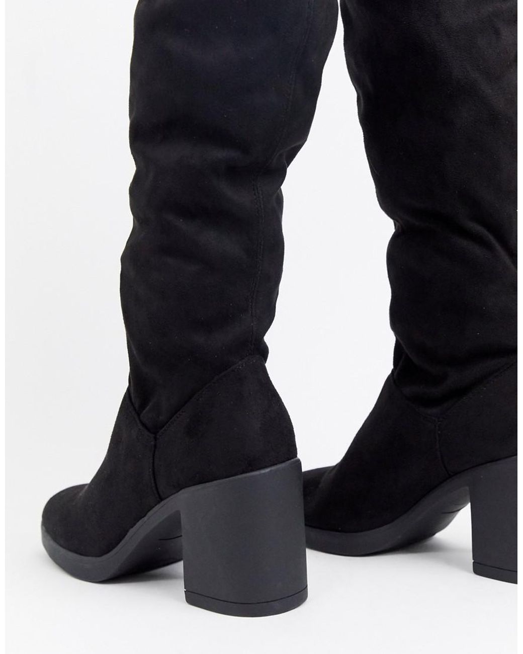 new look chunky heeled boot
