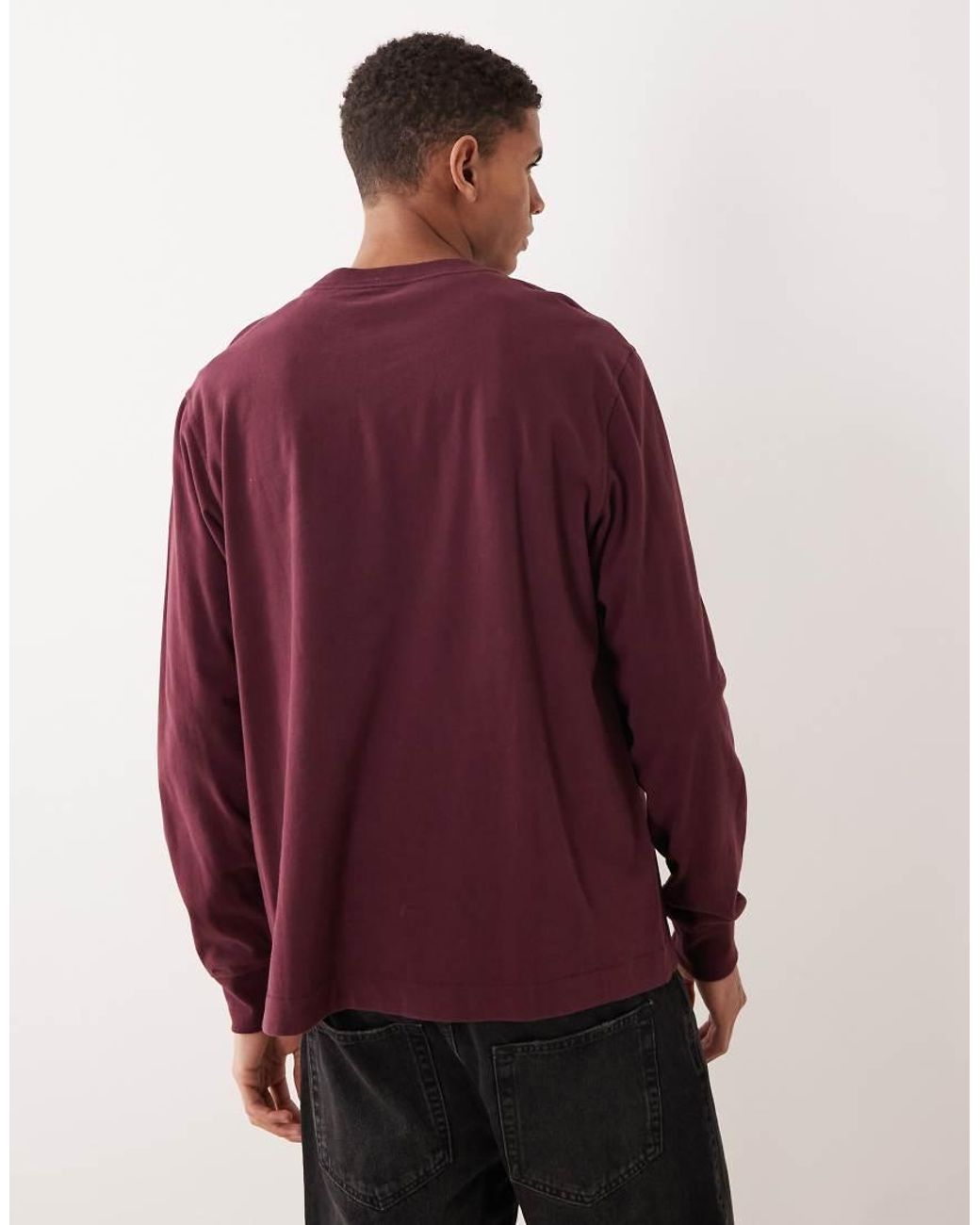 Abercrombie & Fitch Purple Long Sleeve Premium Heavyweight Top for men