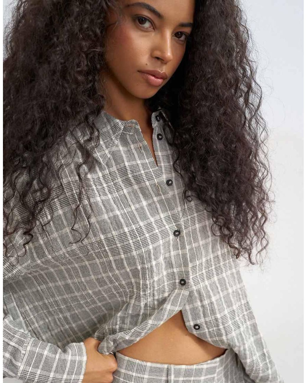 TOPSHOP Gray Co Ord Shirt
