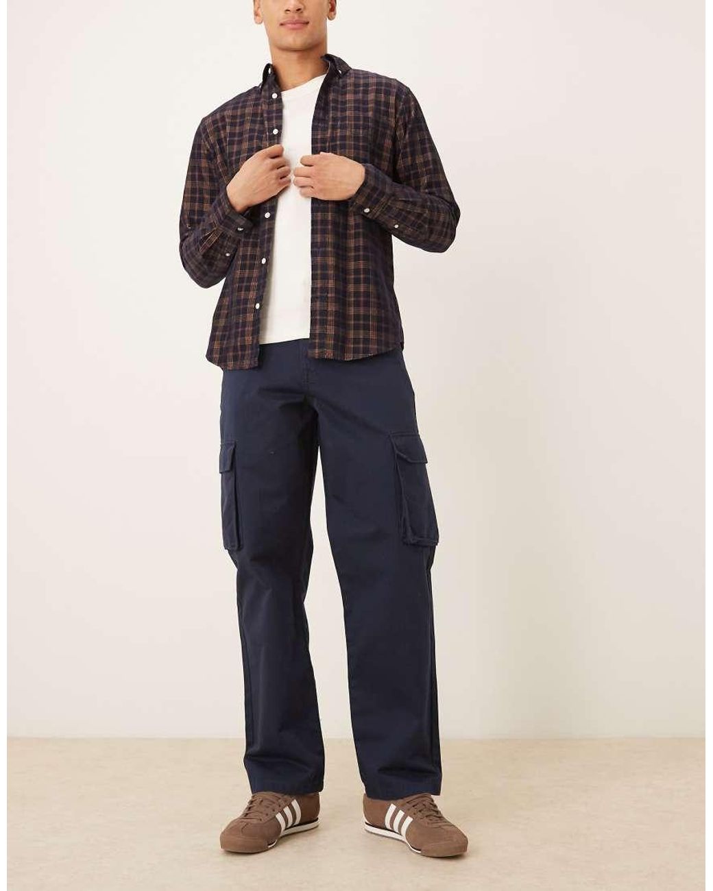 ASOS Blue baggy Cargo Pants for men