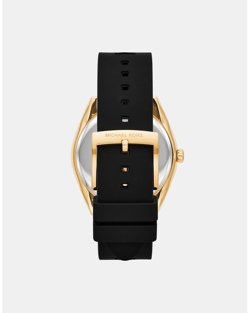 Michael Kors White Three-Hand, -Tone Stainless Steel Watch