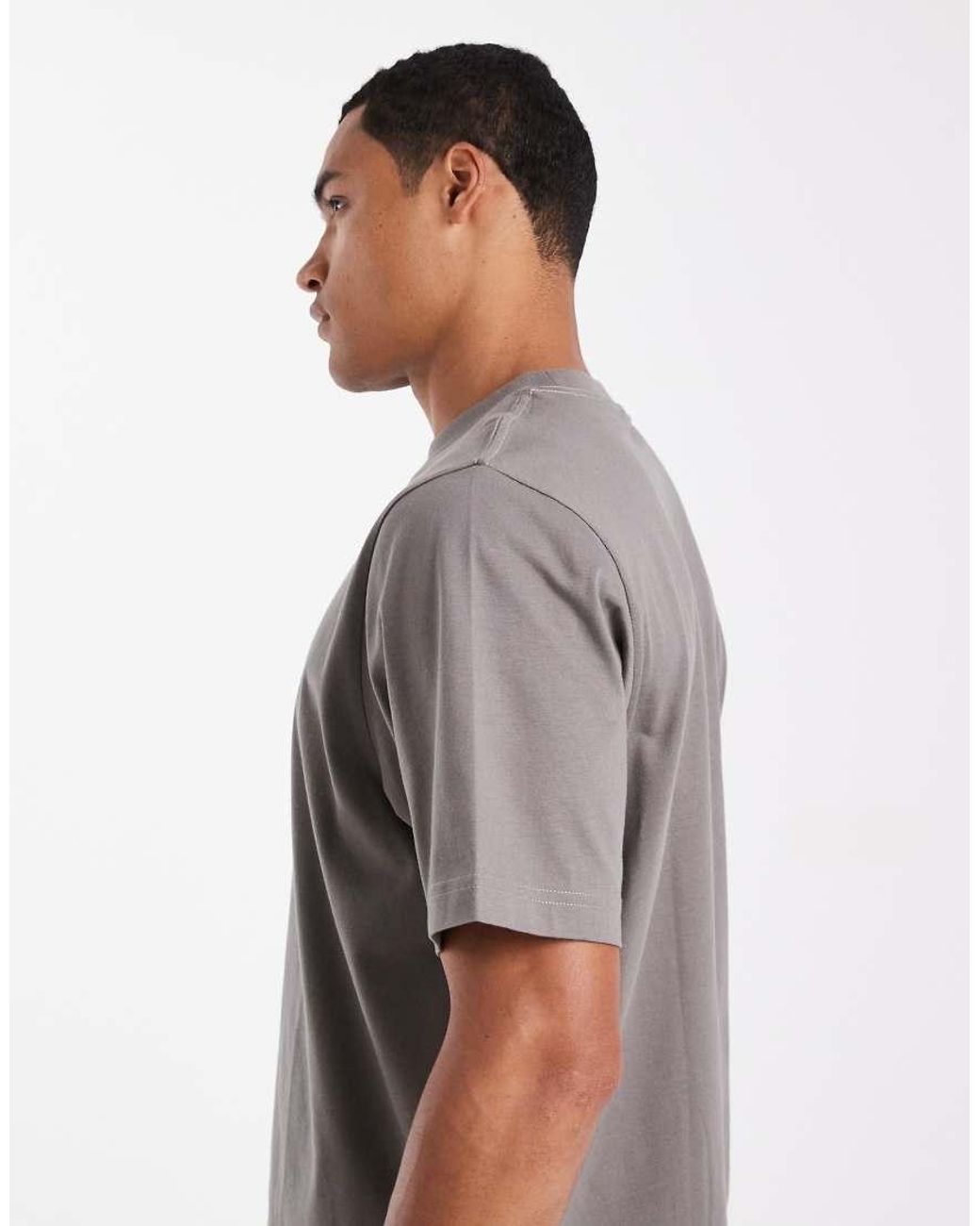 Cotton On Gray Cropped Fit T-shirt for men