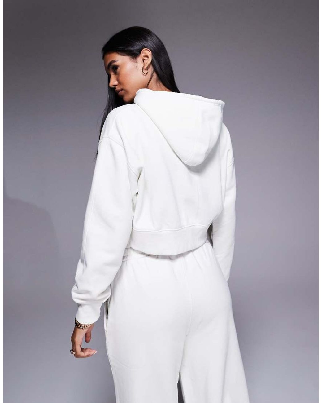 Good For Nothing White Spray Effect Relaxed Zip Through Hoodie