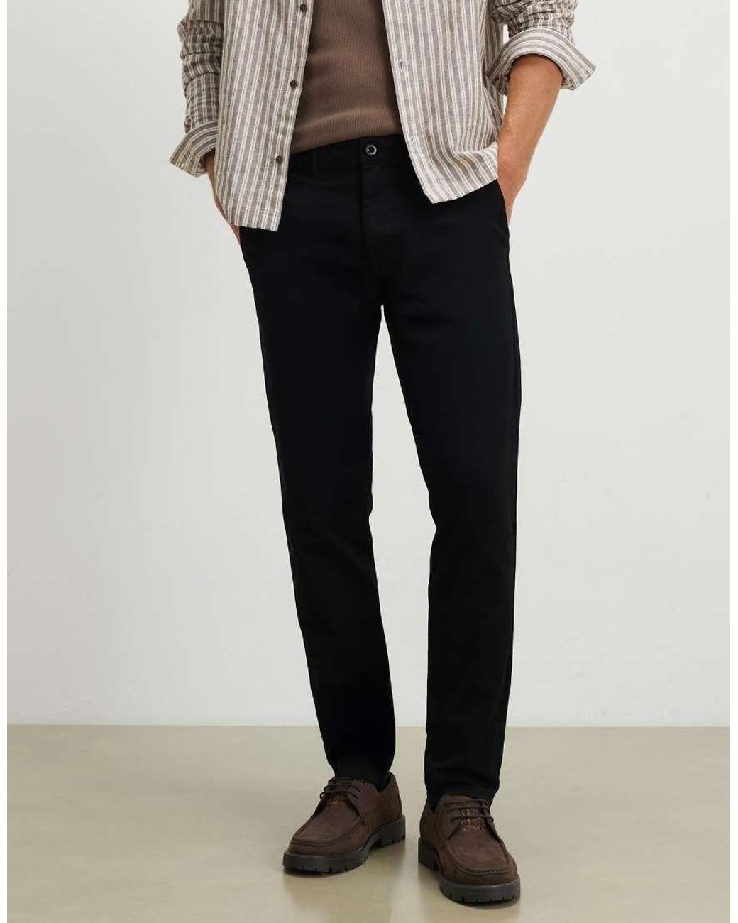 River Island White Skinny Fit Chino Trousers for men