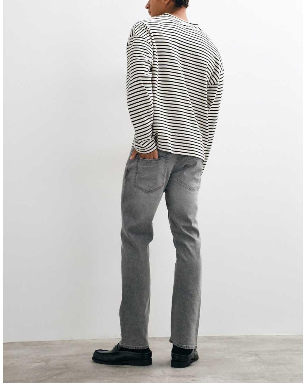 New Look Gray Slim Jeans for men