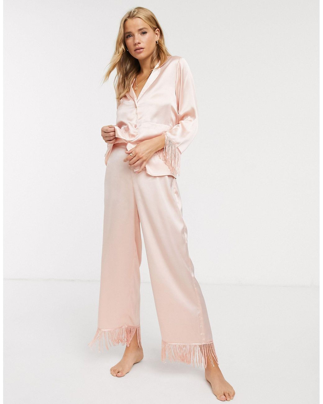 ASOS Premium Satin \u0026 Fringe Shirt 
