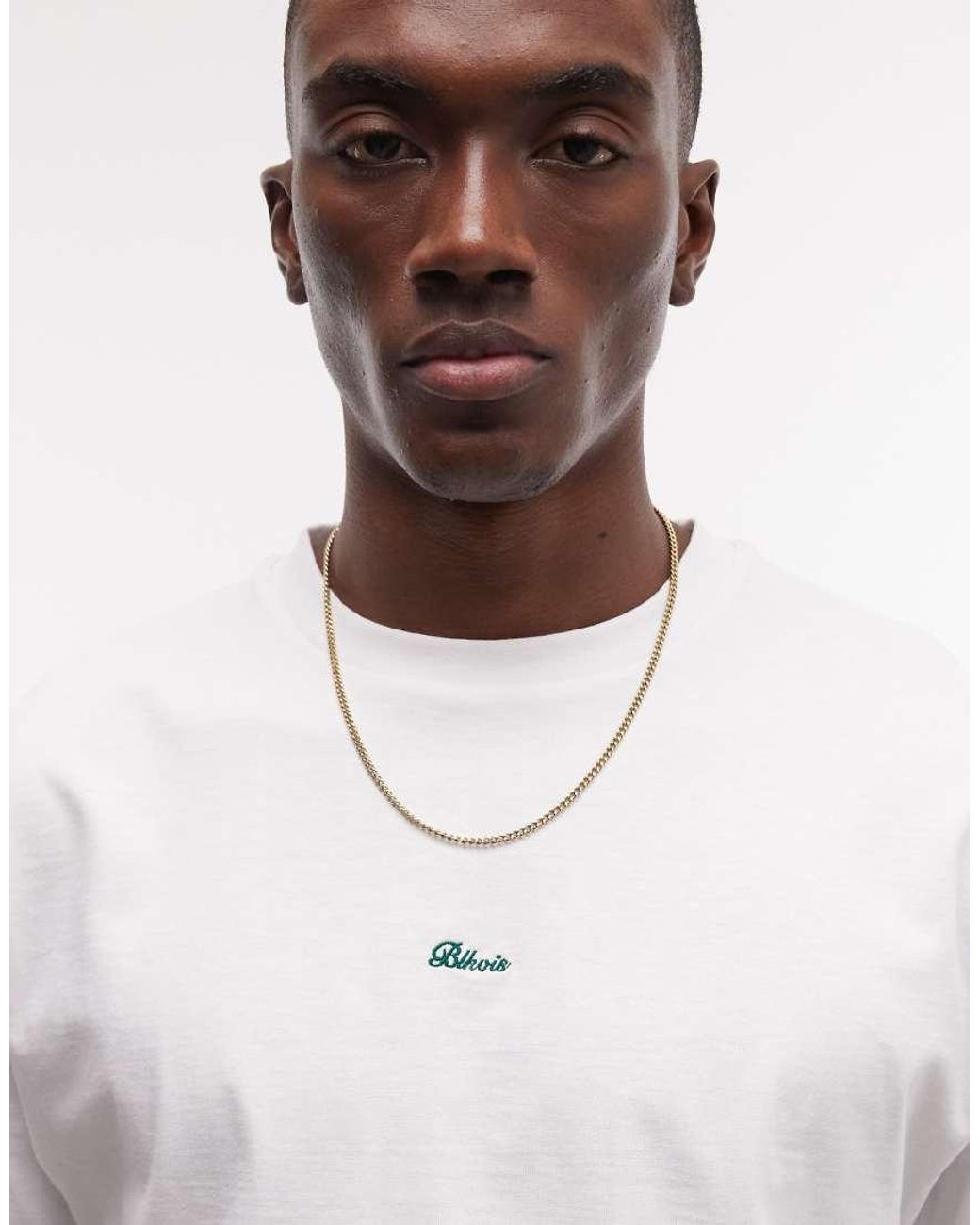 BLKVIS White Script Logo T-shirt for men
