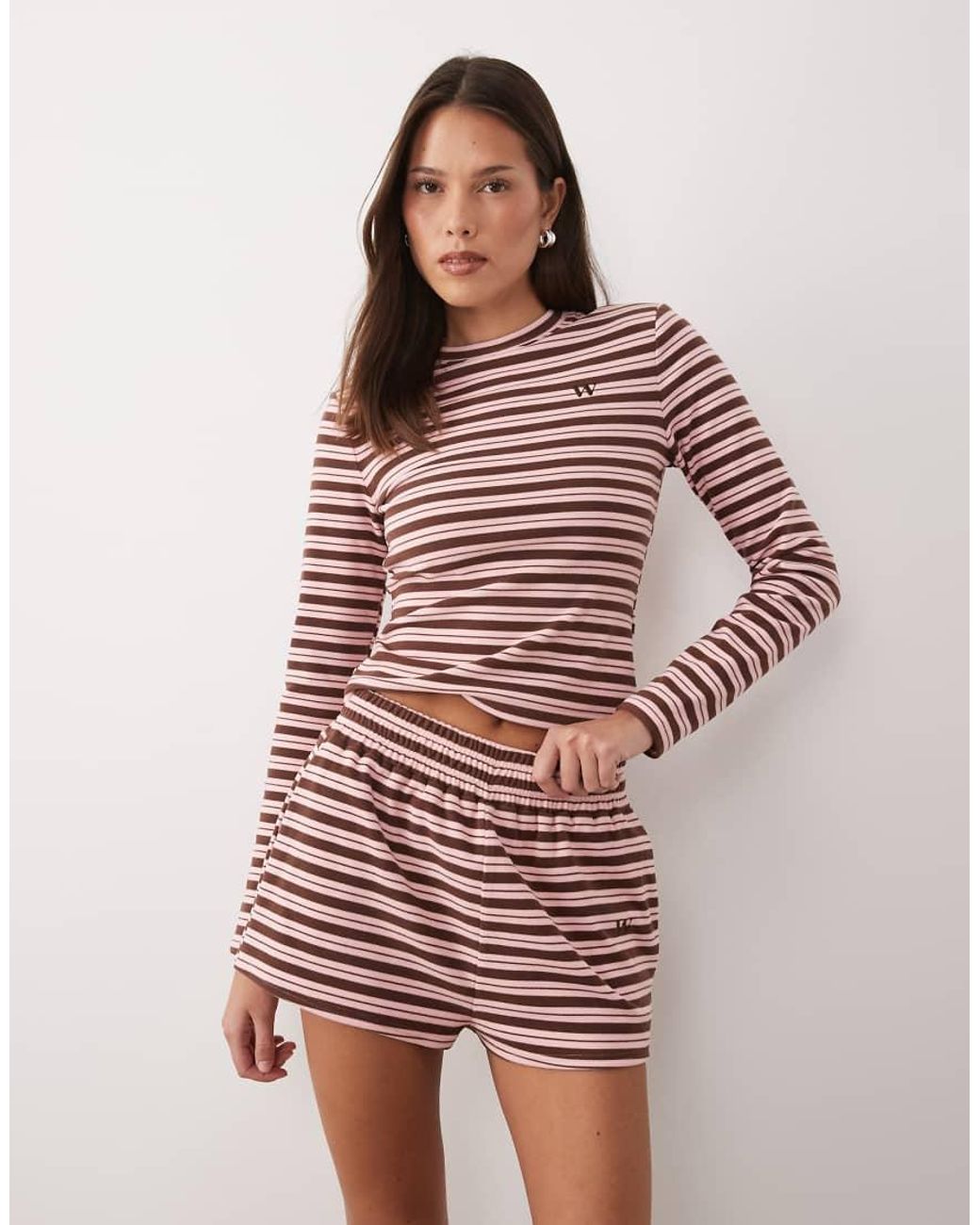 Wanderdoll Pink Frankie Premium Jersey Shorts Co-ord