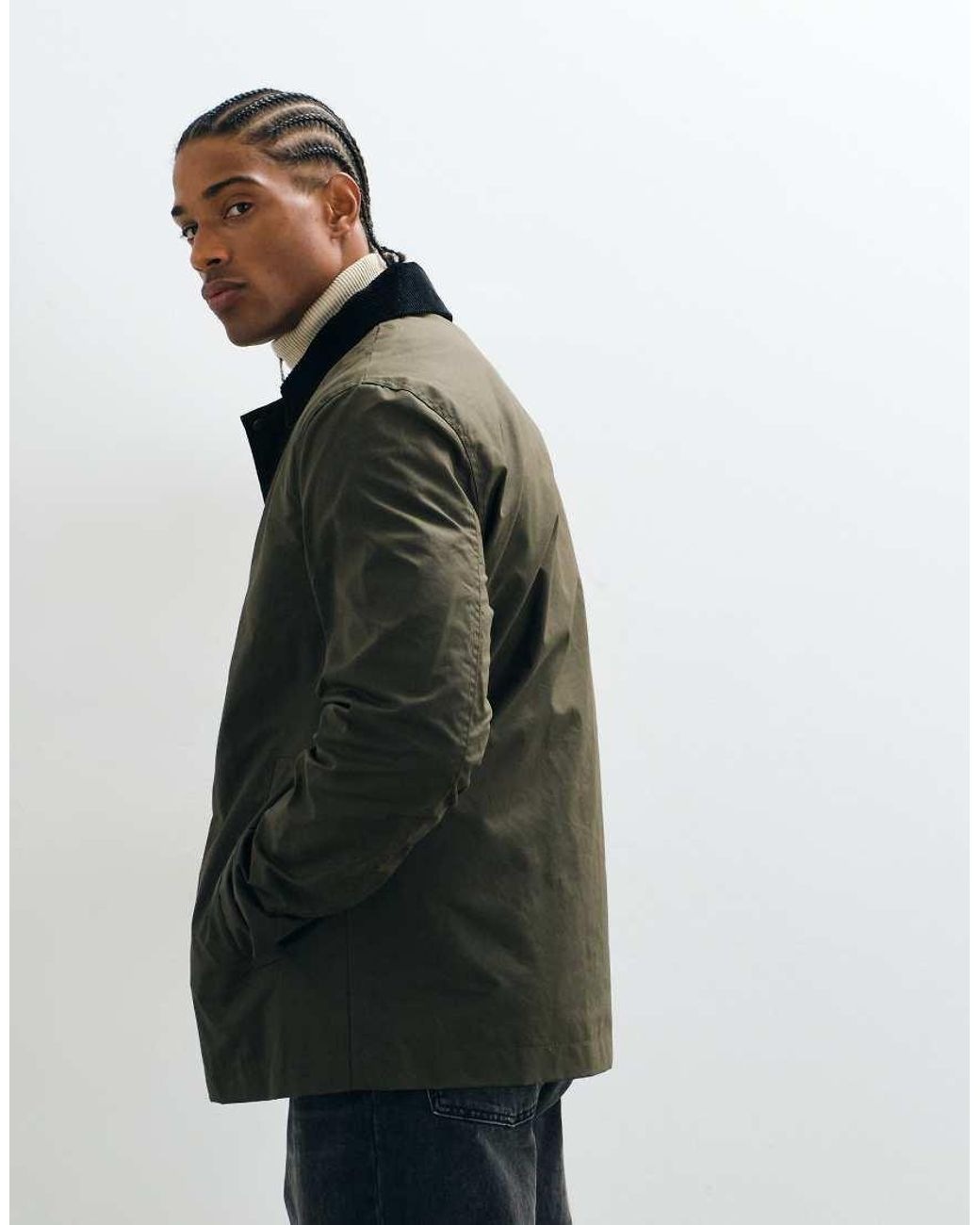 SELECTED Green Halley Stevensons Wax Barn Jacket for men