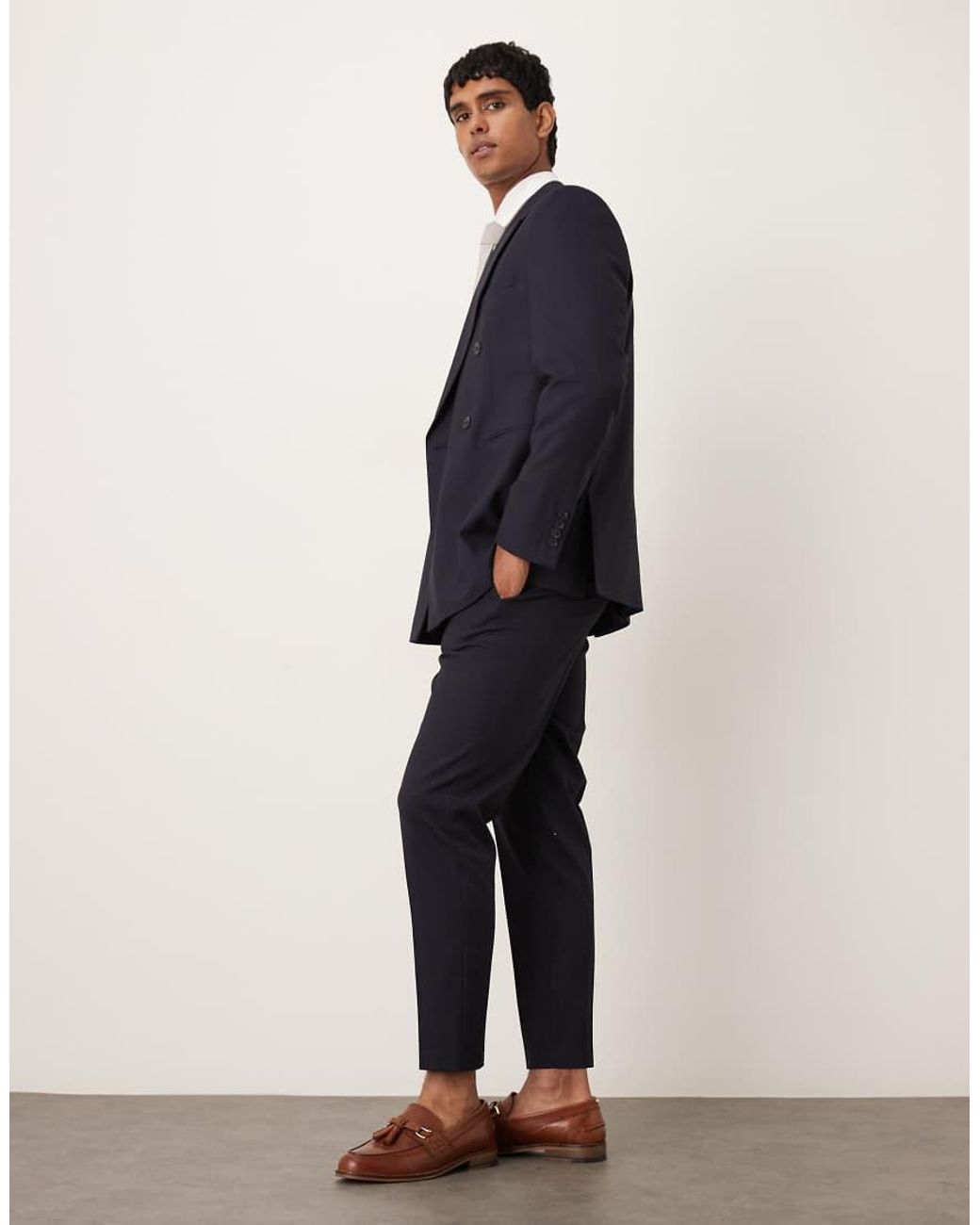 ASOS Blue Tapered Suit Trousers for men
