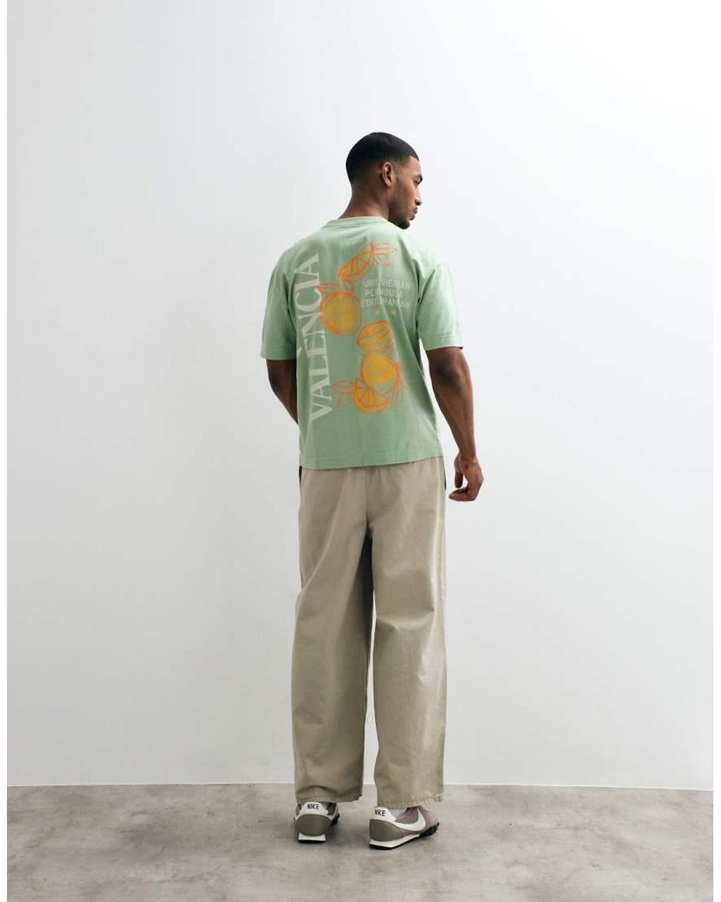 Hollister Green Valencia Back Graphic Boxy T-shirt for men