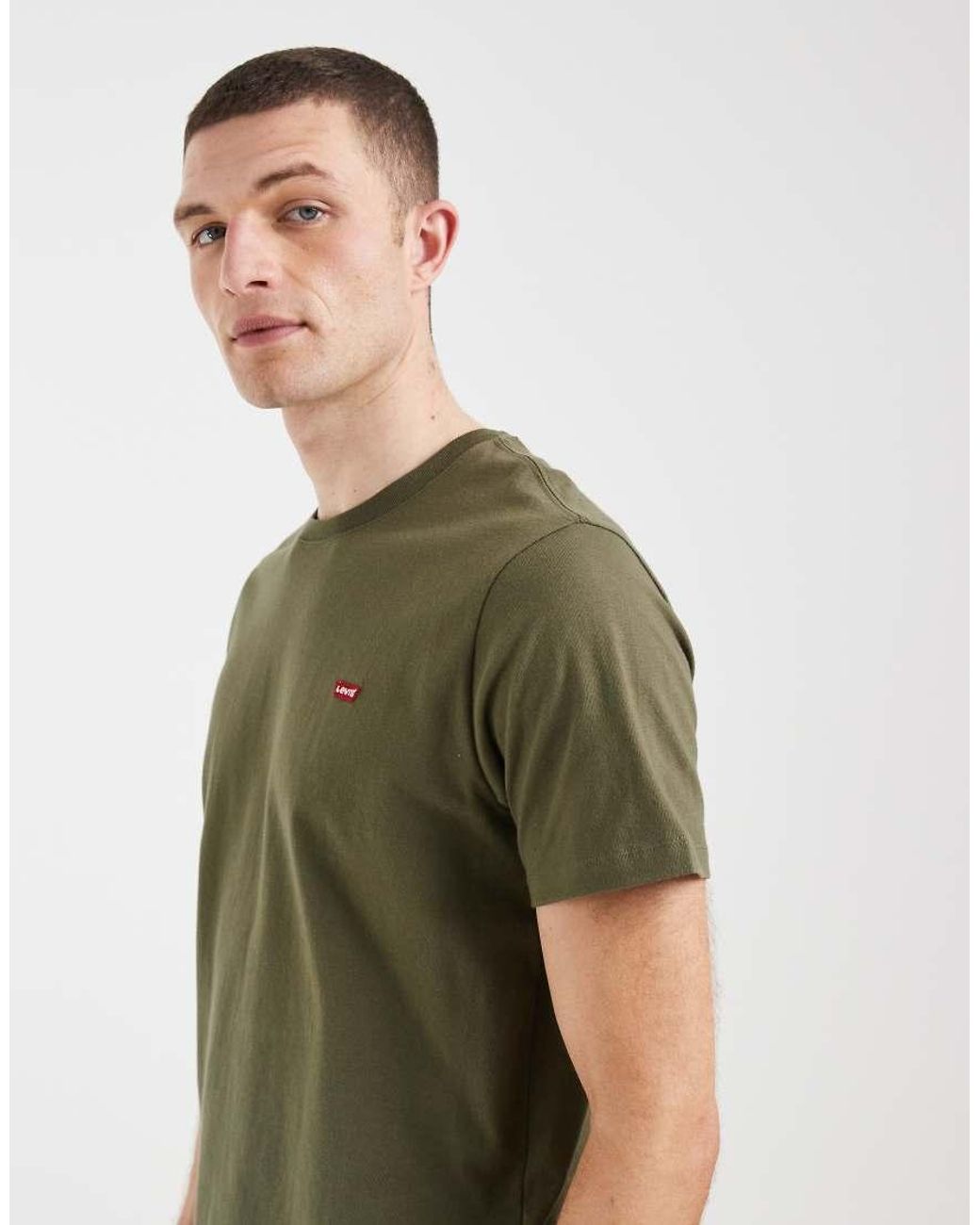 Levi's Green Original Batwing Logo T-shirt for men