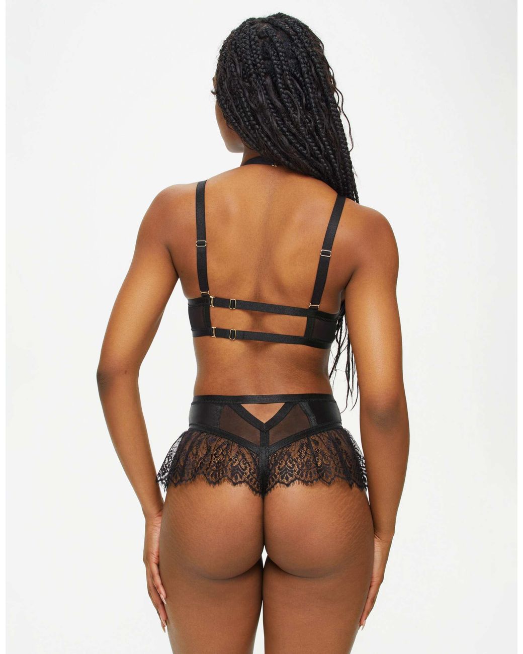 Ann Summers Black Exuberant Crotchless Set