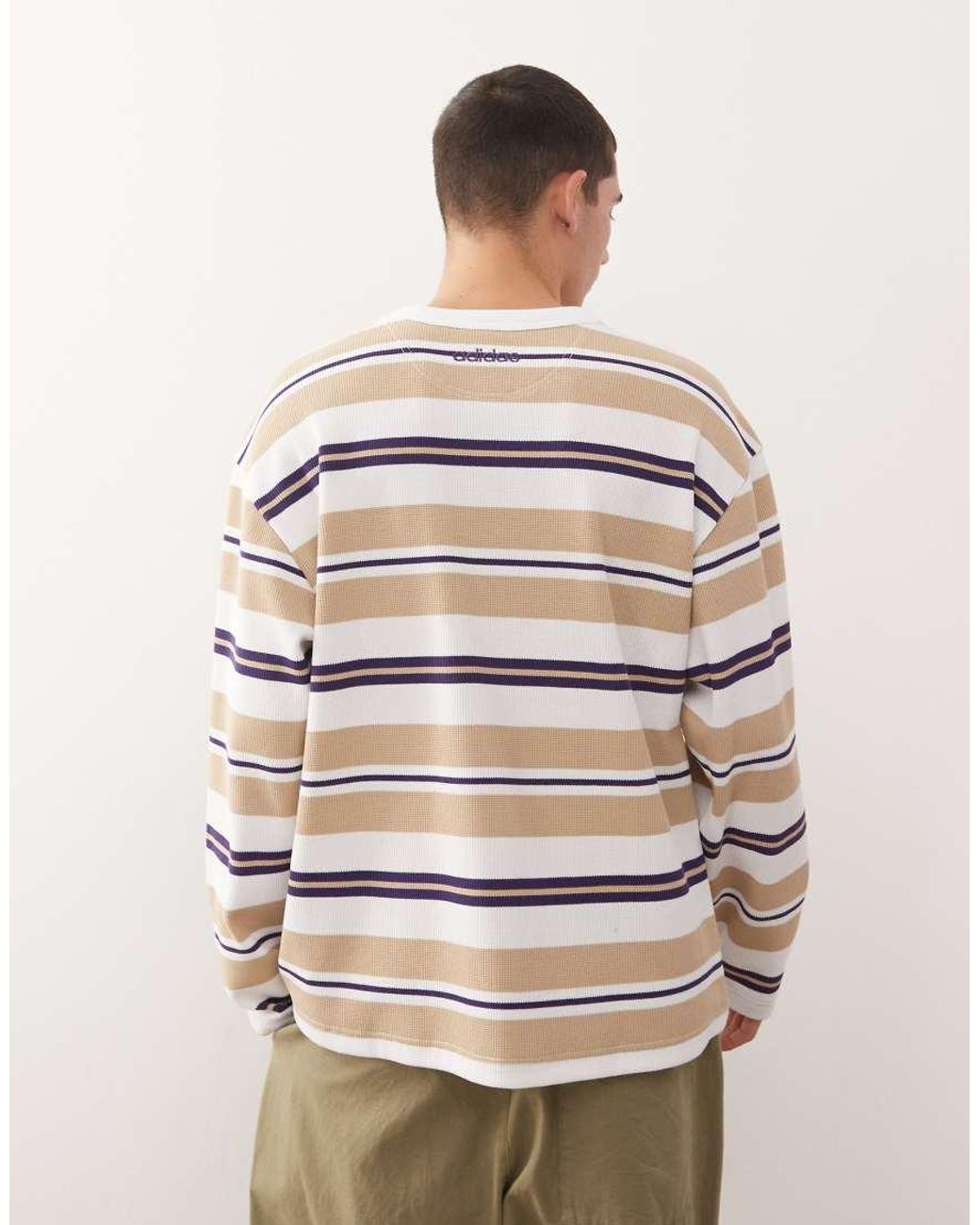 Adidas Originals Natural Stripe Long Sleeve Tshirt for men
