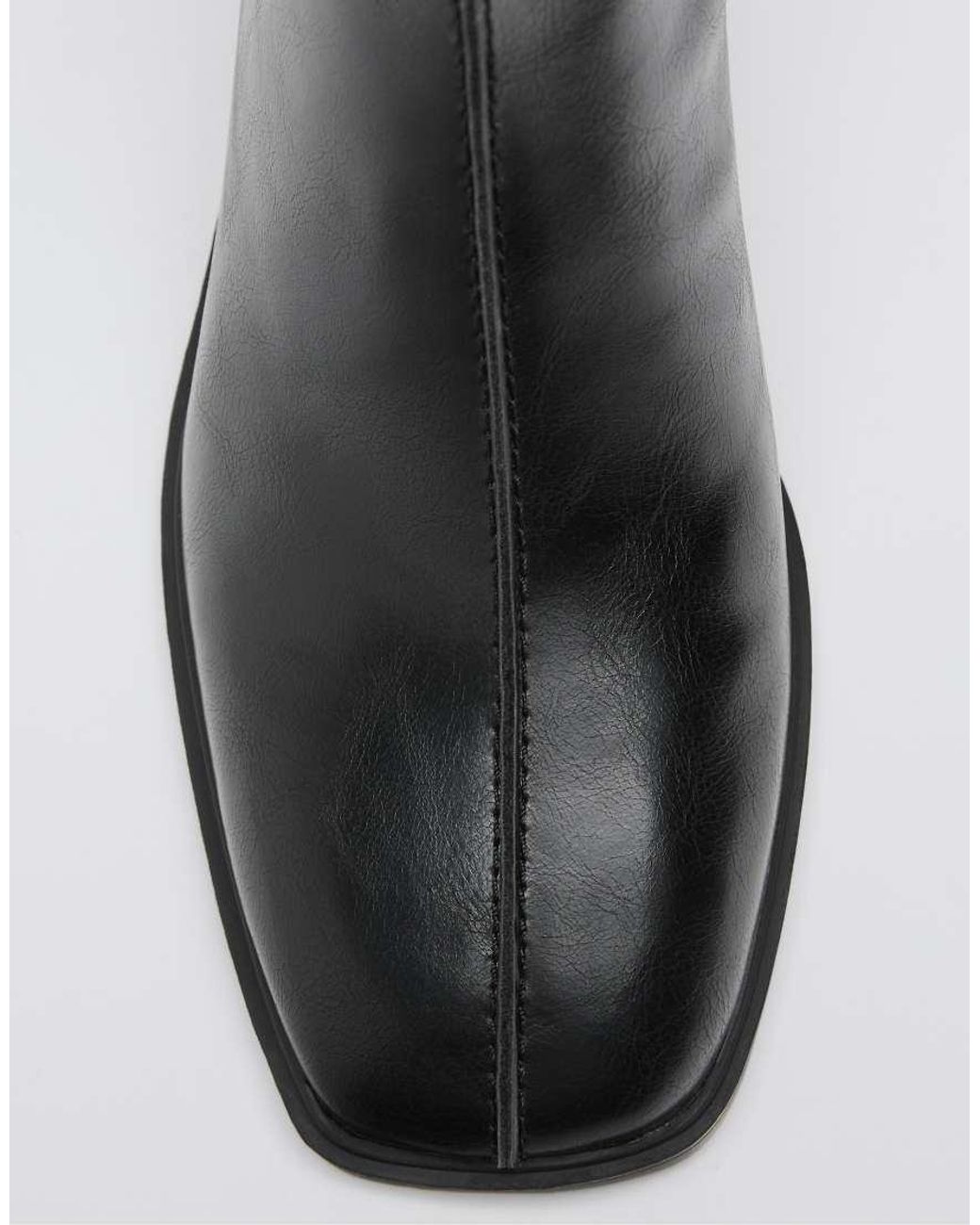Stradivarius Black Stretch Heeled Boots