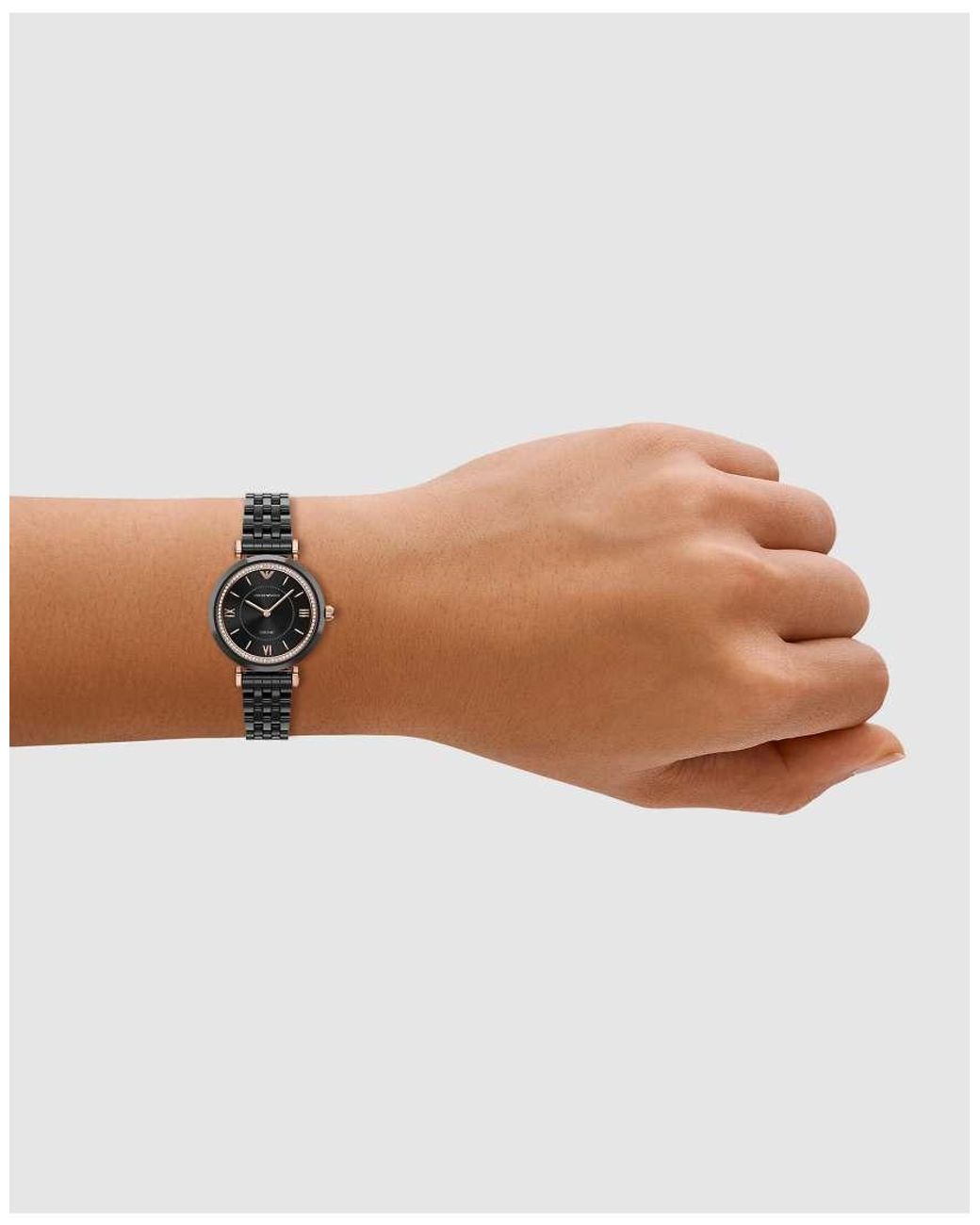 Emporio Armani White Two-Hand Ceramic Watch