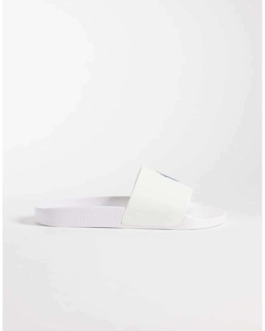 Polo Ralph Lauren White Pony Slider