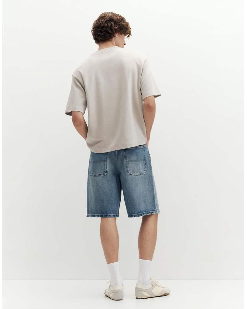 Pull&Bear Gray Boxy T-shirt for men