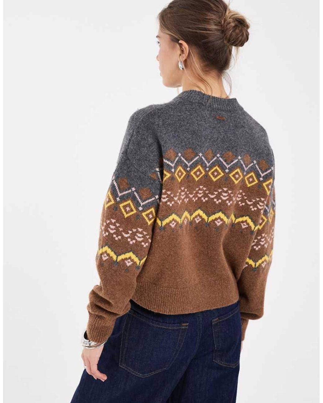 Levi's Blue Charlotte Fairisle Knitted Jumper