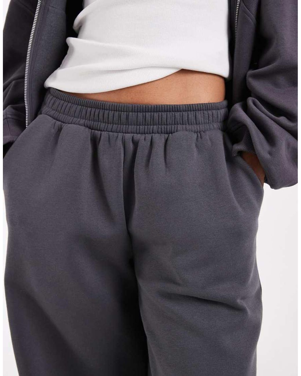 ASOS Blue Wide Leg Brushback Trackies