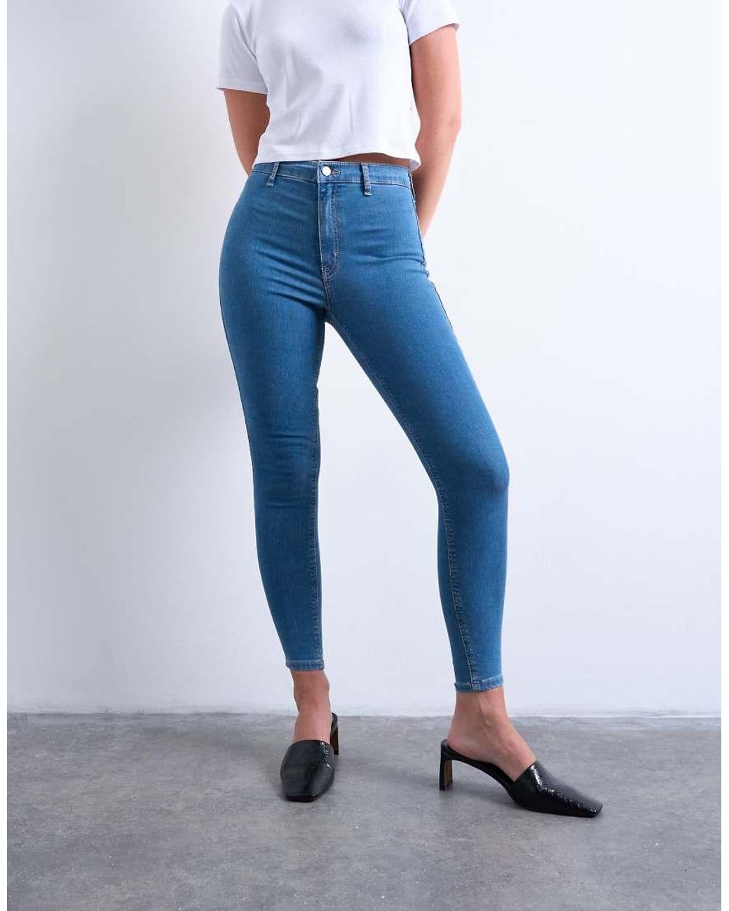 Topshop Hourglass Blue Joni High Rise Super Skinny Jean