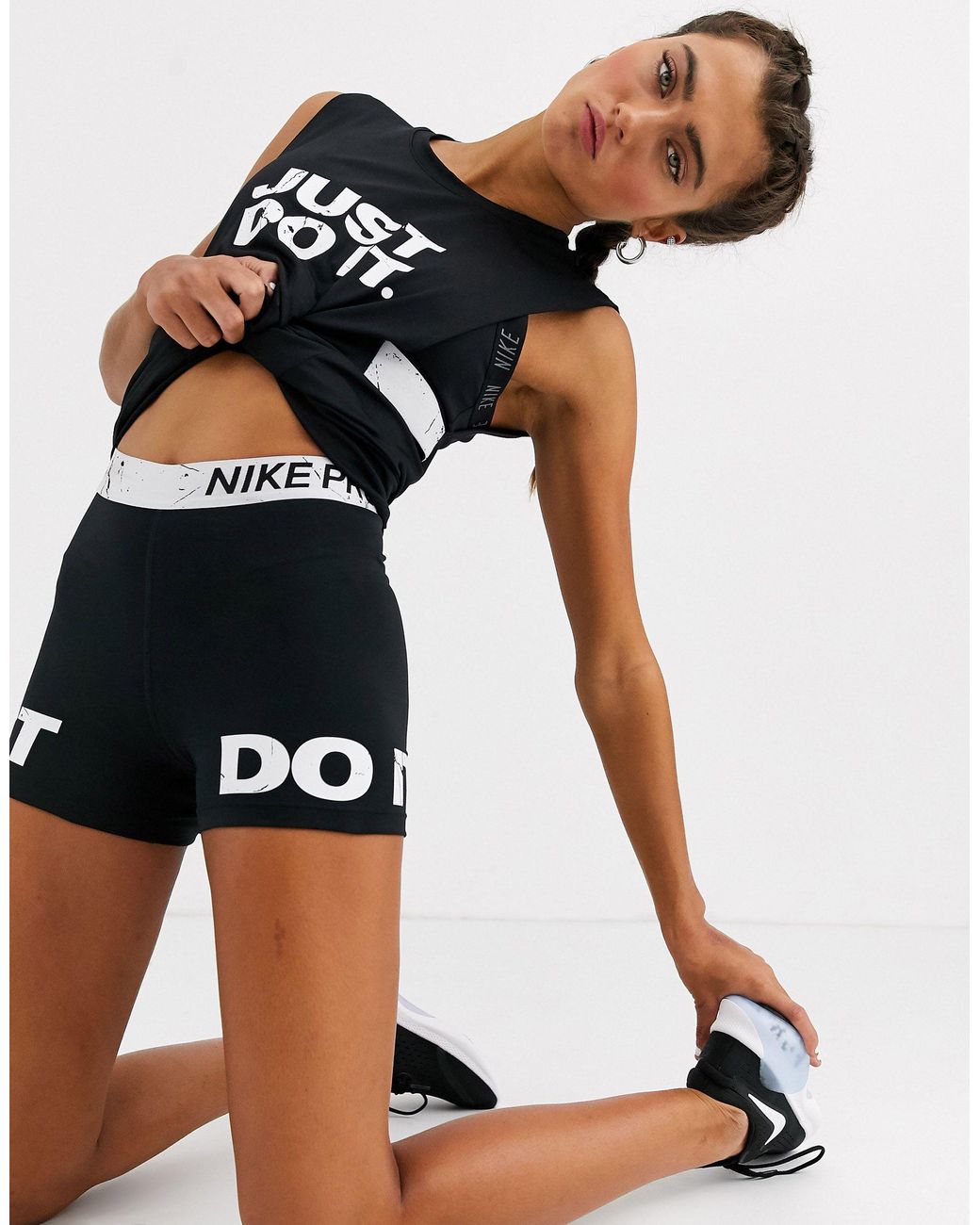 Nike Nike Pro Training 3 Inch Shorts With Marble Print in Black | Lyst