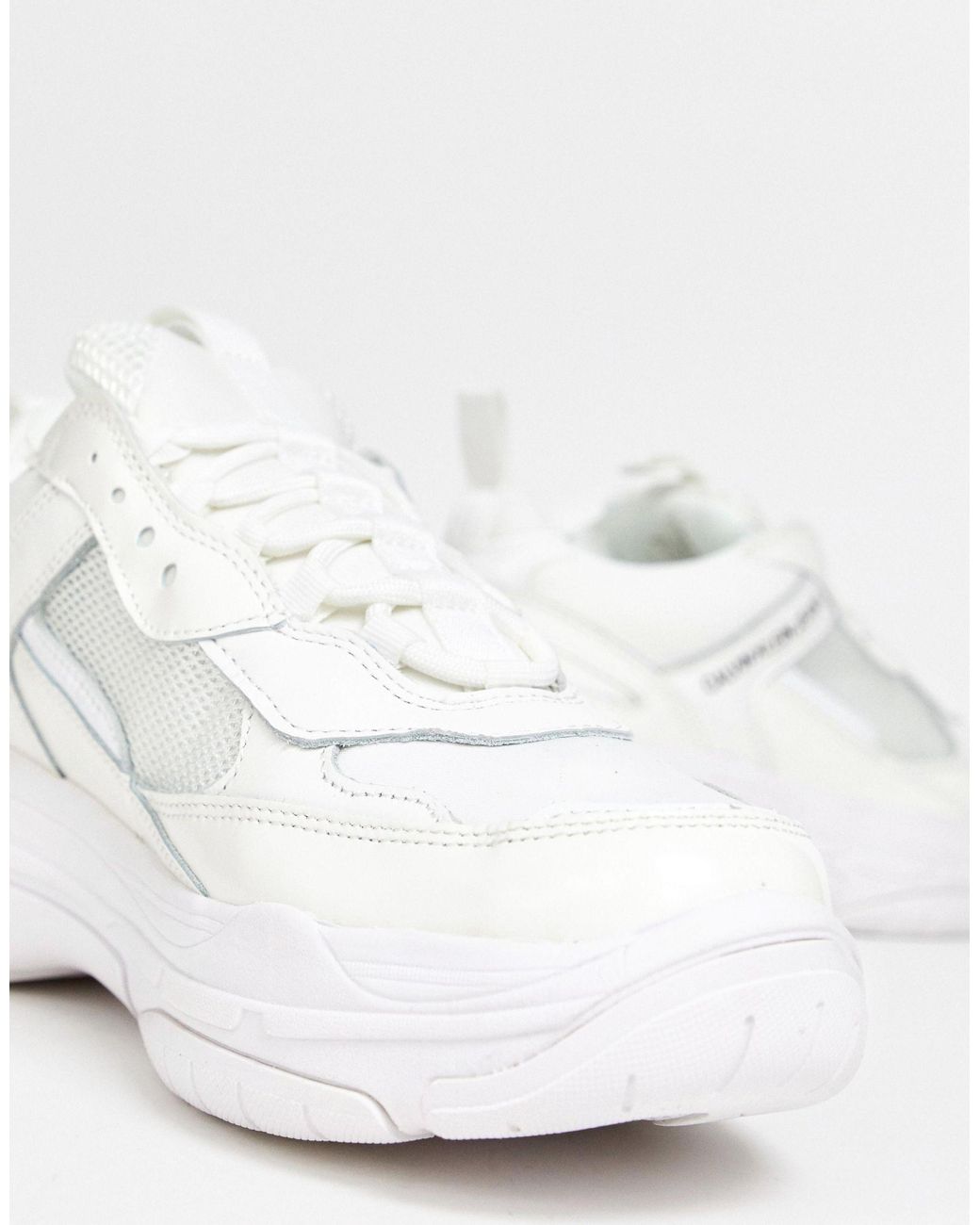 Calvin Klein Marvin Chunky Trainers in White for Men | Lyst
